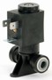 Solenoid Valve has quick-connect tube fittings.