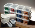 Plastic Containers hold nails, screws, washers, and fasteners.