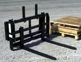 Fork Attachment handles bulky or palletized material.