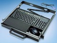 Rack-Mount, 1U Keyboard comes with full-sized mouse.