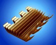 Heat Sink cools BGA components in low airflow conditions.