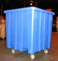 Oversized Bulk Container stacks and nests for transport.