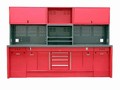 Workstations feature 16-gauge welded construction.