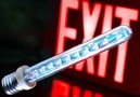 White LED Exit Sign Bulbs can replace incandescents.