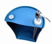 Alarm monitors liquid level in chemical drums and containers.