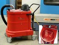 Sump Vacuum features compact, portable design.