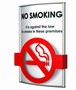 Wall Sign features No Smoking symbol.