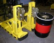 Forklift Attachment handles 30, 55, and 85 gal steel drums.