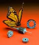 Motor Stator Stacking Service applies blue epoxy coating.