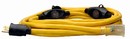 Extension Cord features 3 evenly spaced outlets.