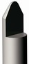 Engraving Tool has radius tip for cuts with rounded bottom.
