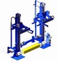 Pallet Load Stacker automatically adjusts to size of pallet.