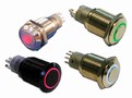 Pushbutton Switches feature LED illumination.