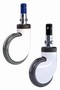 Swivel Casters feature total lock design.