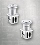 Captive Fastener secures sheet metal panels.