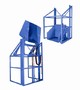 Dumpers lift containers to high elevations.