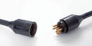 Connectors are water- and dust-tight when caped or mated.