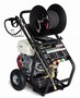 Cold-Water Pressure Washers feature hand-truck design.