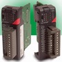 Modular PLC accepts DC output option with fault protection.