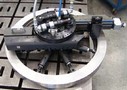 Tool repairs flanges, seals, and bearing fits on-site.