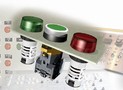 Pushbuttons, Switches, and Pilot Lights can be customized.