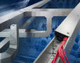 Stainless Steel Cable Tray protects against washdown.