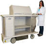 Powered Housekeeping Cart eliminates strains.