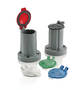 Receptacle Cover features self-closing lid.