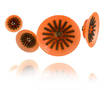 Suction Cups provide firm grip on slippery materials.