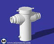 Fluoropolymer Strainers feature Tri-Clamp connections.