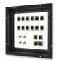 Panel Mounts are recessed to protect electrical connectors.