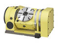 Trunion Rotary Table allows 5-sided machining of workpiece.