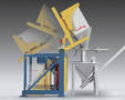 Drum Dumper creates dust-tight seal with discharge cone.