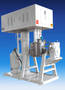 Industrial Mixer features manual tilting system.