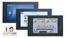 Widescreen HMI is used for industrial and building automation.
