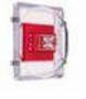 Polycarbonate Cover protects visual signal devices.