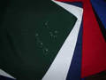 Tablecloths are made of recycled, water-repellent fabrics.