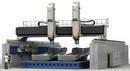 Large Part Machining Center has 5 axes and dual spindles.