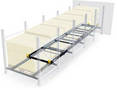 Cart Pushback stores pallets in LIFO configuration.
