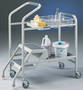 Laboratory Cart integrates step ladder.