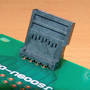 Card Reader mates vertically on PCB.