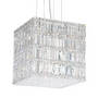 Krypton Light Bulbs illuminate crystal chandeliers.