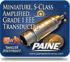 S-Class Pressure Transducers feature miniaturized design.