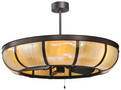 Custom Lighting Fixture integrates ceiling fan technology.