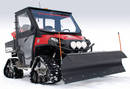 Utility Vehicles are available with soft-side cab.
