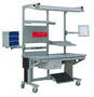 Ergonomically Designed Workstation adjusts to worker height.