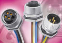 Screw-Locking Connectors feature rear-mountable receptacles.
