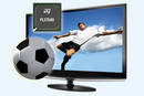 Digital TV SoC and Video IC provide motion-compensation.