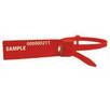 Adjustable Plastic Seal offers extended tab for barcoding.