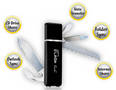 Flash Drive synchs content of two computers.